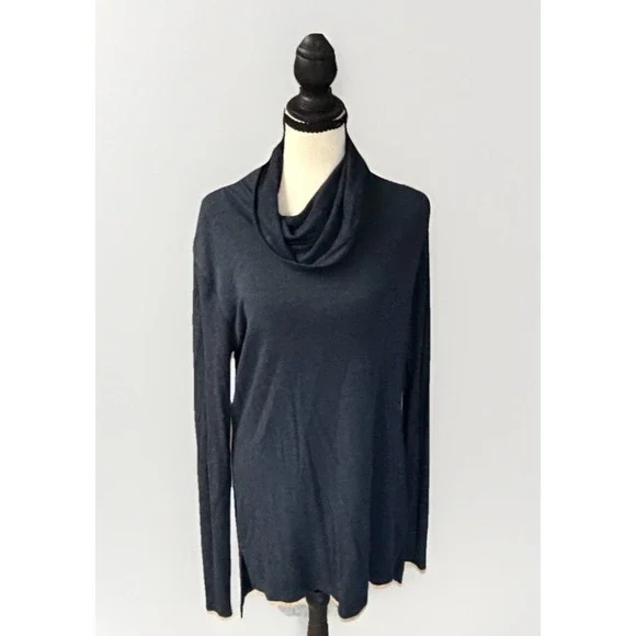 Cabi 3628 Black Cowl Neck Tunic Top Womens M Long Sleeve Stretch - Picture 2 of 9